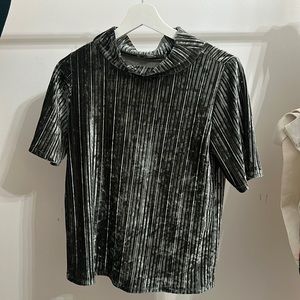 NEVER-WORN Loft velvet short sleeve blouse